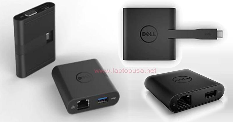 Bộ chuyển đổi, hub, Dell DA200, USB-C, Adapter, to HDMI/VGA/Ethernet/USB